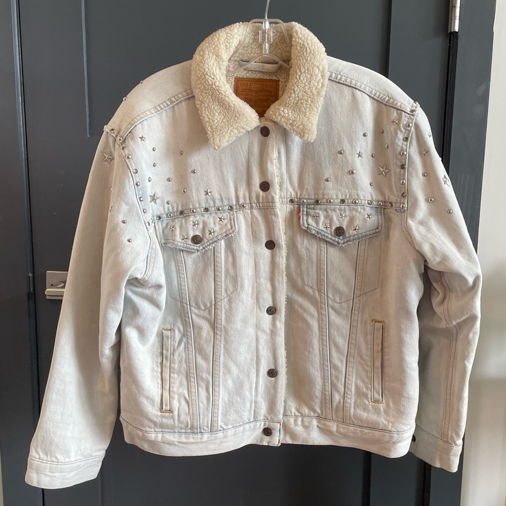 Levi’s Sherpa denim jacket with studs